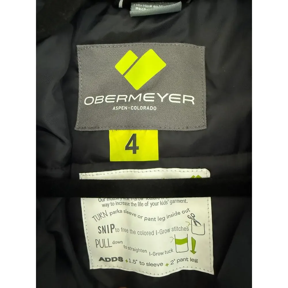 Obermeyer Kids Black Insulated Altair Jacket Size 4